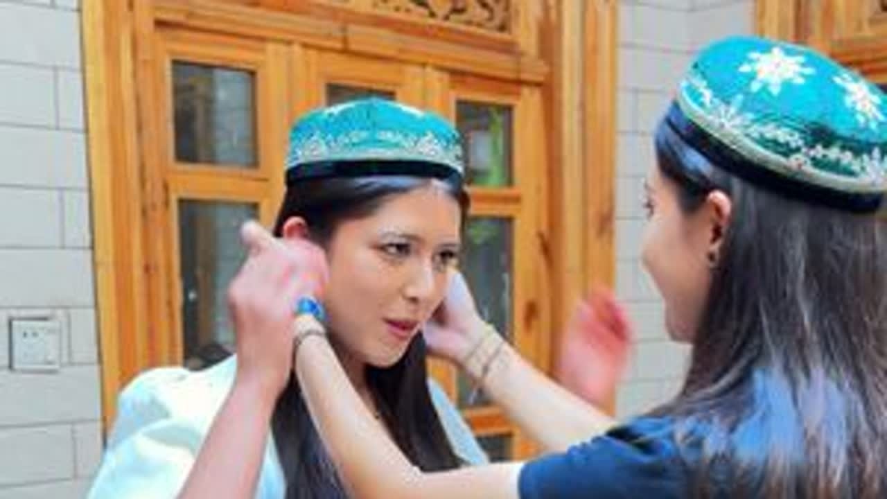 手艺人-花帽#现场拍摄 #手艺#原创作品#制作过程