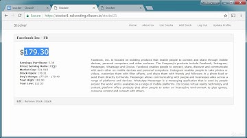 Ruby On Rails: Stock Market App