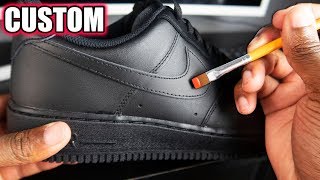 black air forces painted