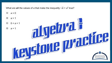 Algebra 1 KEYSTONE Practice - Substituting Values to See if the Inequality is Correct