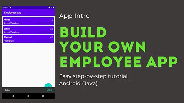 #1 Intro | How to make an Employee app from scratch | Android (Java)