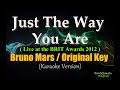 Just The Way You Are (Bruno Mars) - ORIGINAL KEY ( Live at the BRIT Awards 2012 ) - Karaoke Version