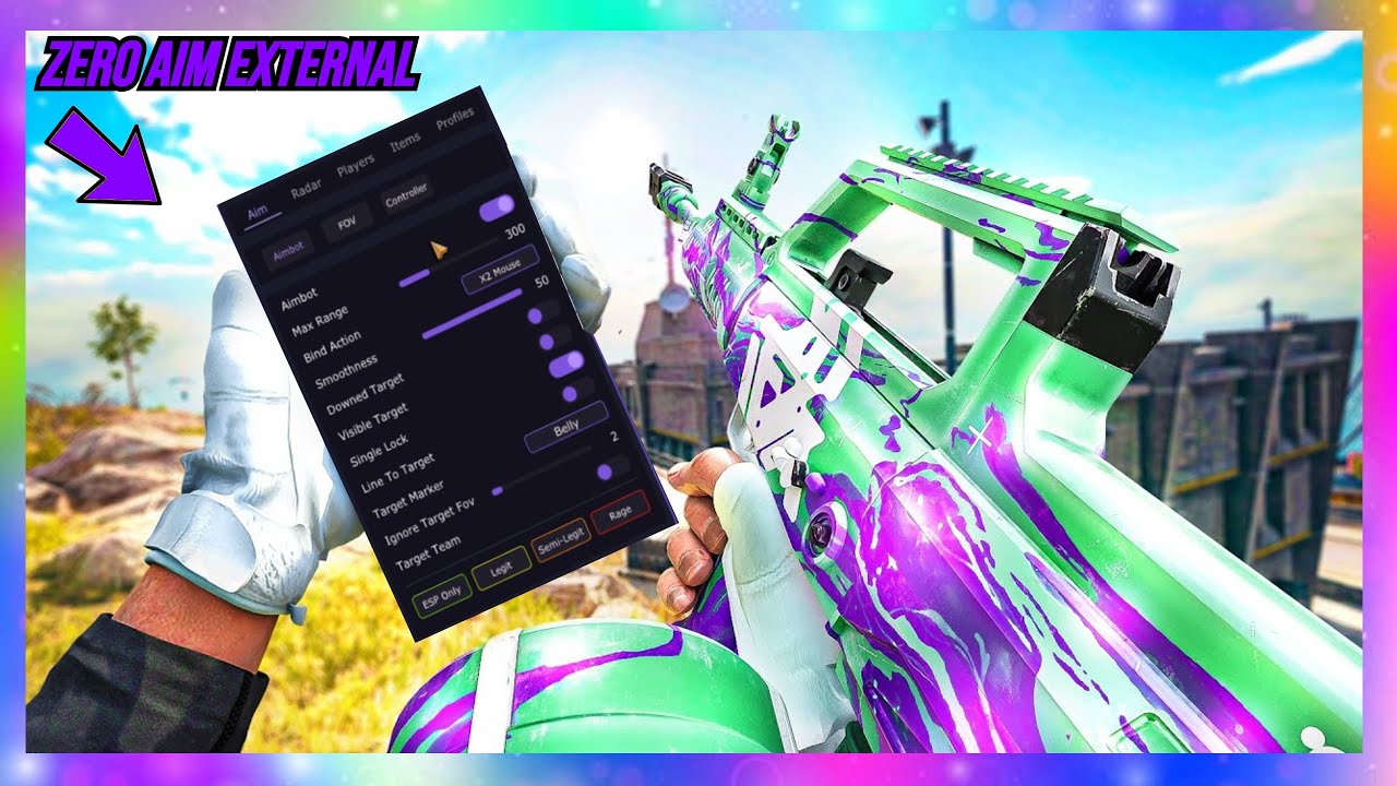 SHOWCASE ZEROAIM EXTERNAL MENU FOR BLACK OPS 7 RAGE OPTIONS + MORE