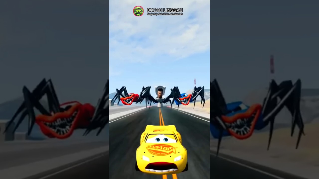Epic Escape of Lightning McQueen from Giant Skibidi Toilet Monster - Coffin dance song cover