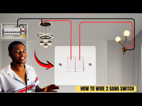 how to wire a 2 gang switch for two lights