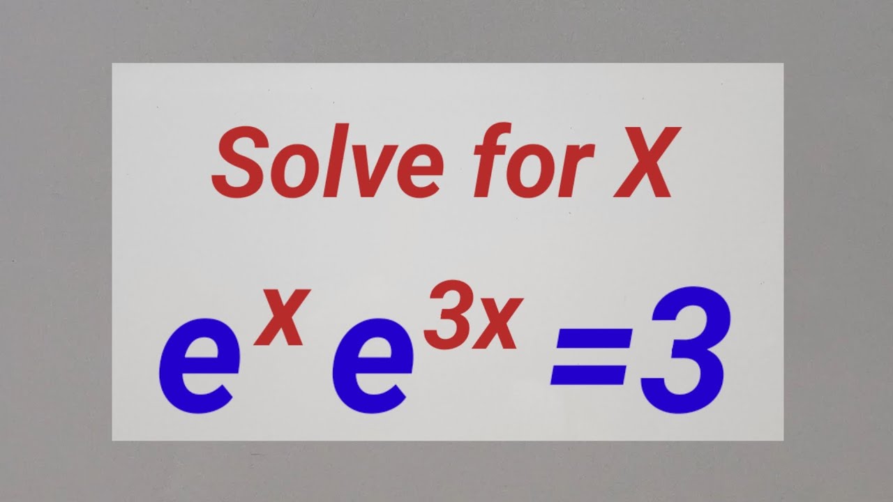 How to Solve Exponential Equation With Base /# ...