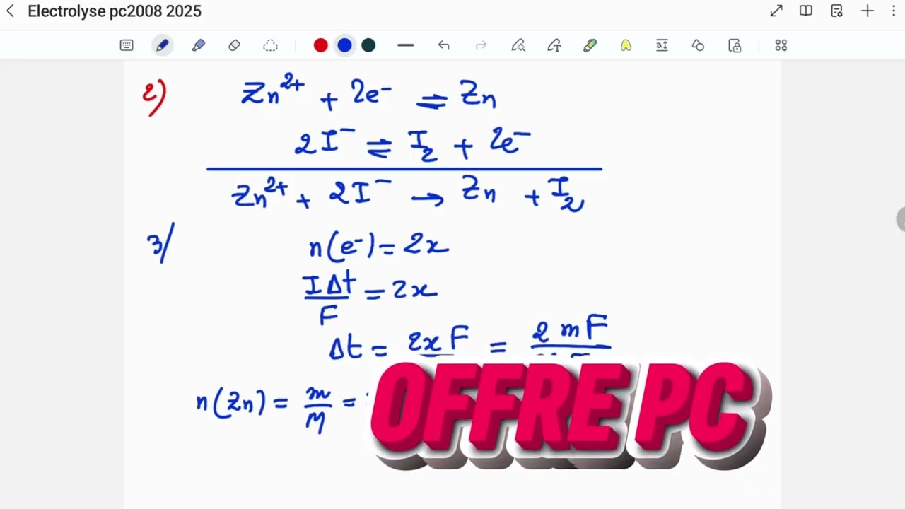 Electrolyse BAC SM PC  | Extrait National 2008-2025 + Correction PC 2019 (Normale)