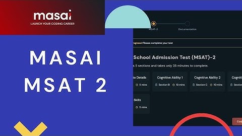 MASAI MSAT 2 QUESTIONS AND ANSWERS