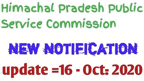 HPPSC shimla Latest notification for Admit card of Tehsil welfare officer as on 16th October 2020