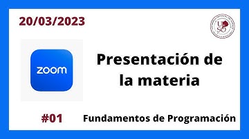 FUNDAMENTOS DE PROGRAMACIÓN - CLASE #01 [20/03/2023] - RIVERA