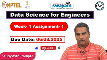 Data Science For Engineers NPTEL Assignment 1 Answers | NPTEL Data Science For Engineers Week 1 2025