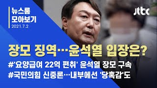 [뉴스룸 모아보기] 법정구속 된 장모…윤석열 "법 적용엔 예외 없다" / JTBC News