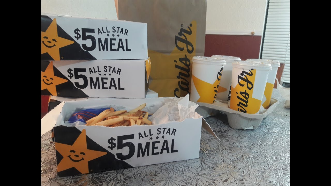 5 All Star Meal Challenge Carl's Jr. YouTube