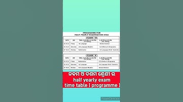 Half yearly exam program class 10 || 2024 sa1 exam timetable#shortsfeed #exam
