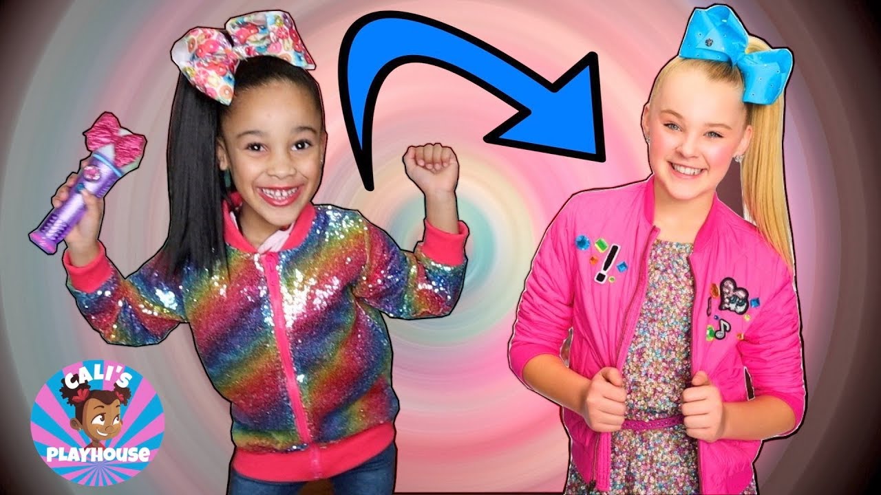 Cali Transforms into JoJo Siwa  Calis Playhouse