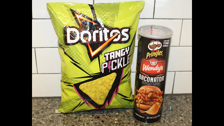 Doritos Tangy Pickle Tortilla Chips & Pringles Wendys Baconator Potato Crisps Review