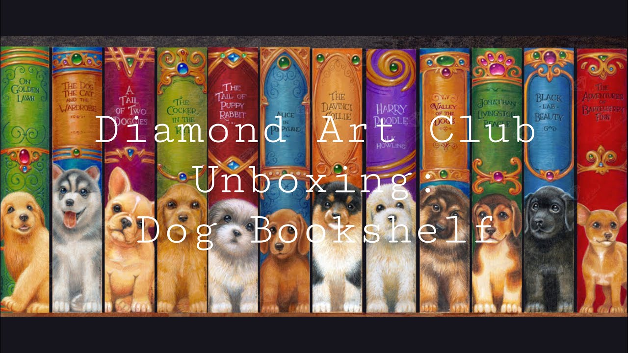 Overview Style Unboxing!! Diamond Art Club: Dog Bookshelf by Randal  Spangler 