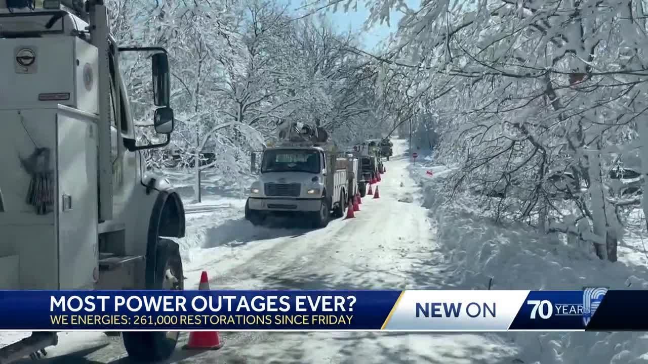 Weekend storm led to record number of power outages - YouTube