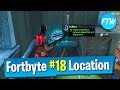 Fortnite Fortbyte #18 Location (Found somewhere between Mega Mall and Dusty Divot)