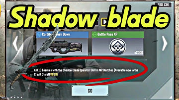 Kill 10 enemies with the shadow blade operator skill in mp matches