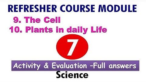 7th Standard Science unit 9,10 Refresher Course Module Answer Key English medium 2021