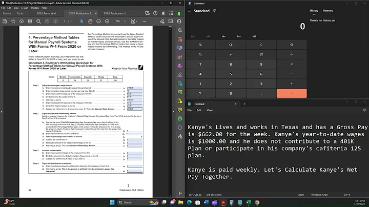 How to Calculate Federal Tax Withholding using your Gross Wages, W4, and 2024 IRS Publication 15-T