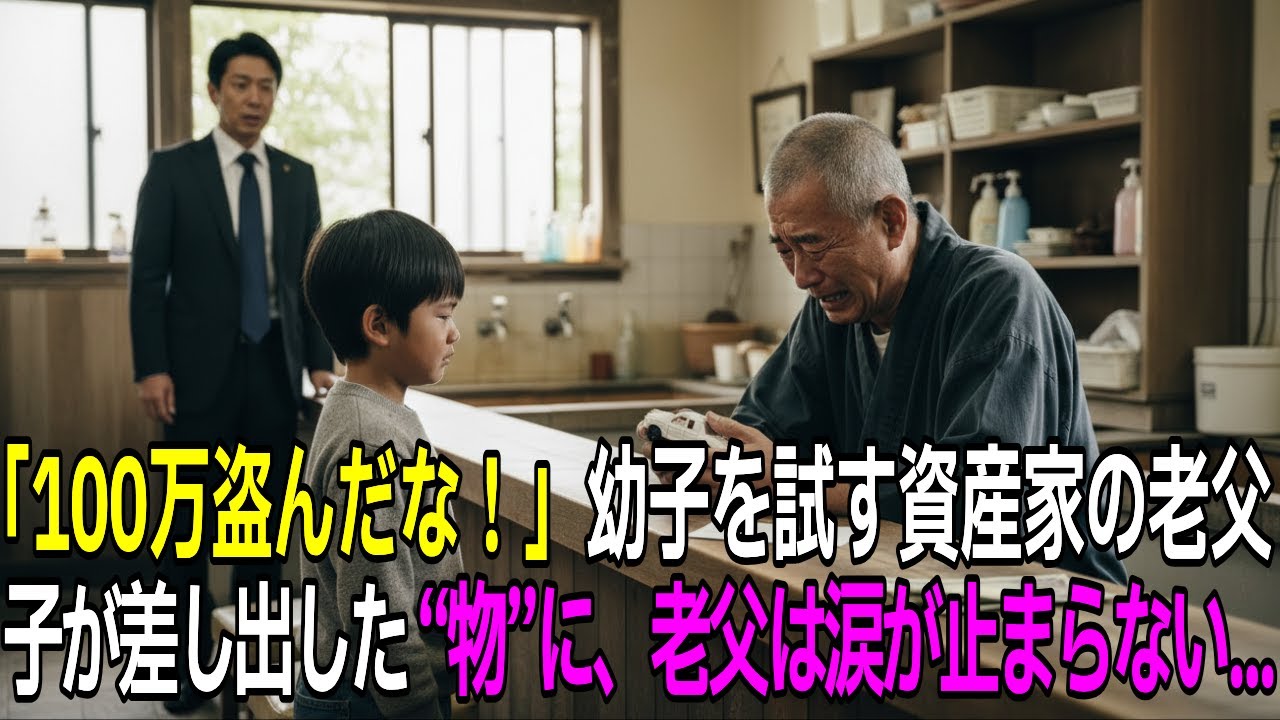 「100万盗んだな！」幼子を泥棒扱いし試した資産家の老父。震える子が差し出した“ある物”に涙し、強欲な長男を全財産没収で地獄へ落とす【感動する話】