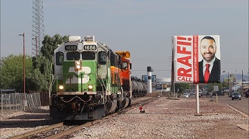 [4K] BNSF 1686 BN SD40-2 w/ RL K3LA leads the YPHX1011-26I in Phoenix, AZ on 08/26/2025