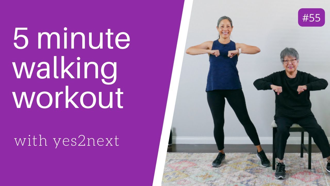 ⁣5 minute Indoor Walking Workout | Seniors, Beginners