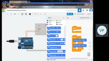 Patient Monitoring with Temperature Sensor Using Tinkercad | Internet Of Things