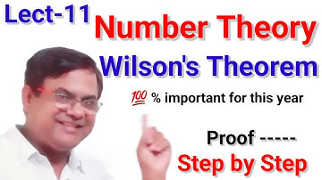 WILSON THEOREM | Wilson