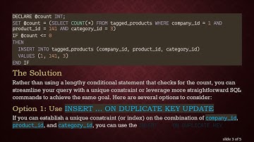 Resolving MySQL Errors: Inserting Select Results Only When Necessary