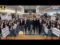 BREAKING NEWS! BTS Arrives In Stanford &amp; Kim Taehyung Causes Global Airport Chaos !