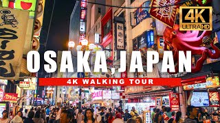 🇯🇵  JAPAN OSAKA NIGHT WALK 🐙 DOTONBORI FOOD STREET [4K HDR - 60 fps]