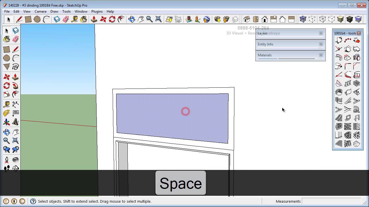  sketchup  8 rumah  model 140228 5 membuat jendela  ventilasi 