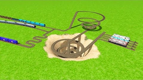 💝  TRAINS PASSING BY SQUARE CIRCLES RAILROAD TRACKS ZIG ZAG TRACK RISKY RAILROAD TRACK/ trainwould4