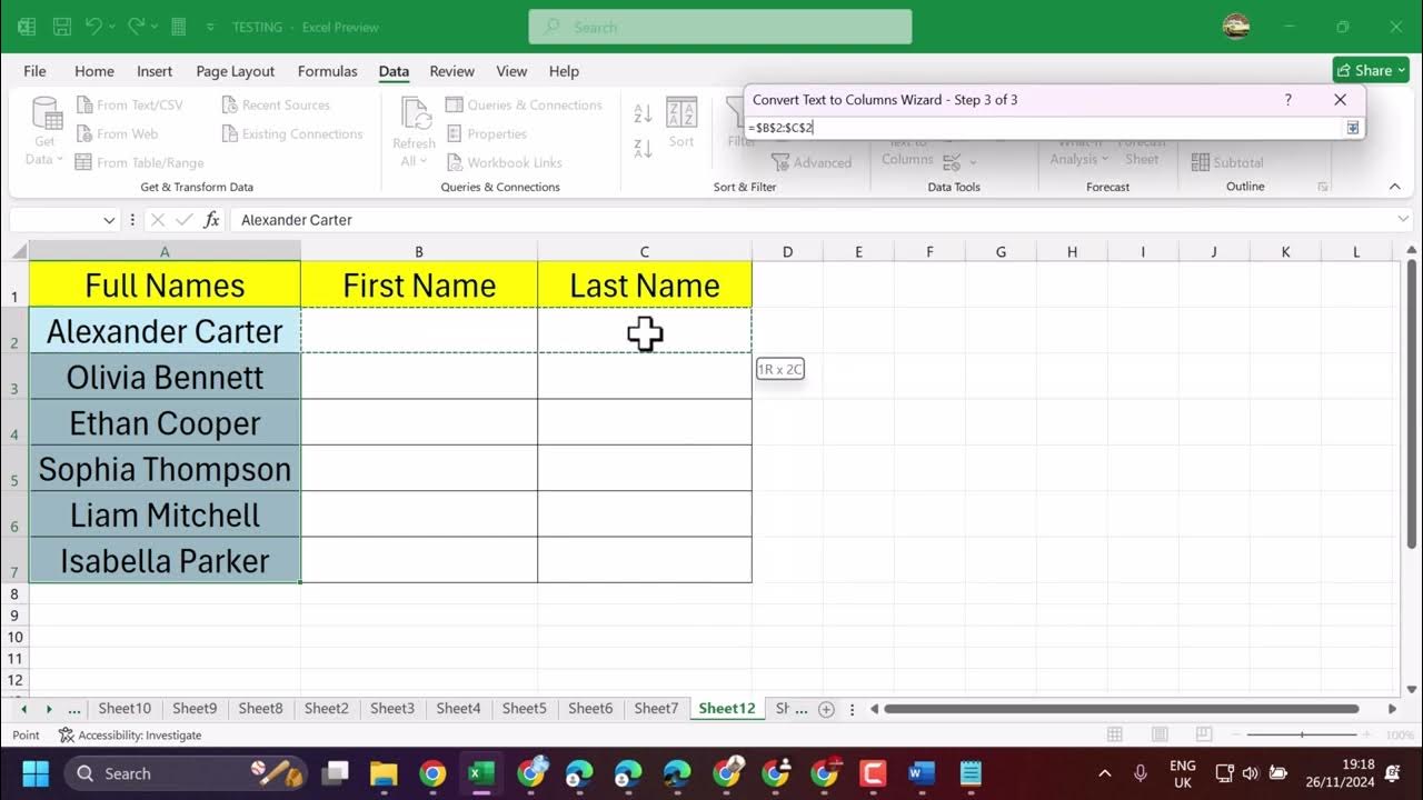 How to Split One Column into Multiple Columns in Excel How to Use Text ...