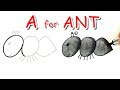 A to Z Turn Words into Cartoons | Drawings For Kids | Cartoons from Alphabet | Kids Rhymes