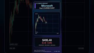【US STOCKS】Microsoft (MSFT) Aug 14 Closing Chart #Shorts