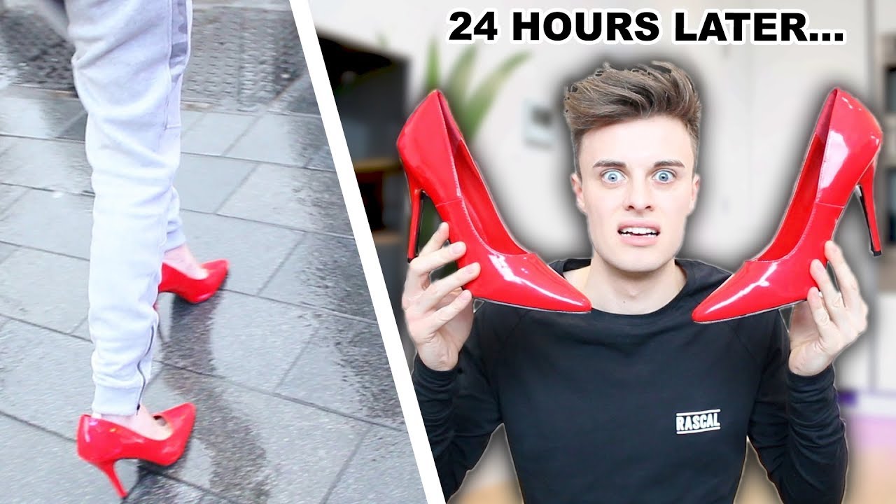 I Wore VERY HIGH heels for 24 Hours! *PAINFUL CHALLENGE* - YouTube