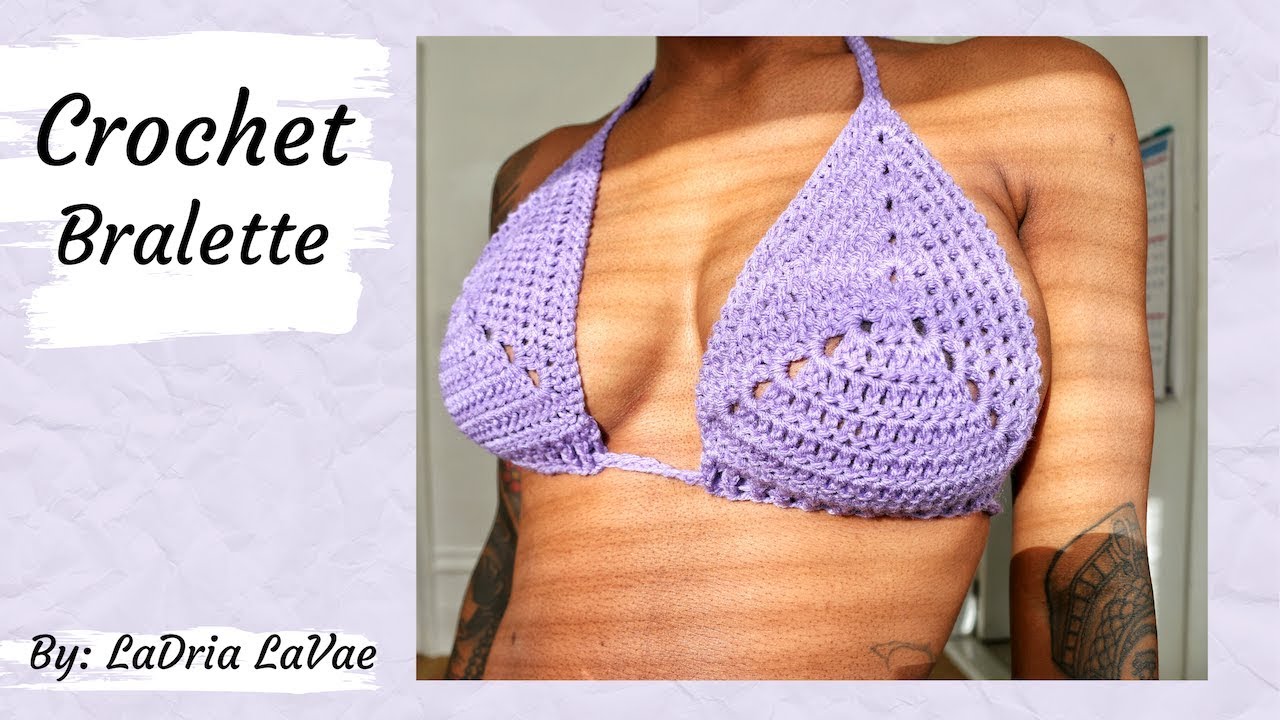 LOVESHORE, Eve Bralette 🌬 This bralette features bra cup design with a  crochet picot edge and an intricate floral-like band design. The Hebrew  me