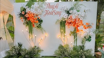 Cổng hoa Deluxe + Backdrop Deluxe | Rạp cưới Ba Hào Gò Công Tây