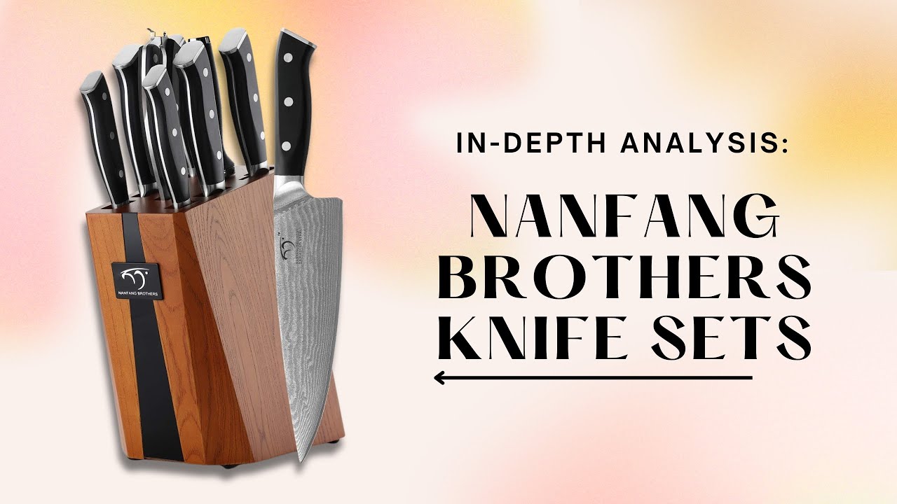 NANFANG BROTHERS Knife Set, 9 Pieces Damascus Kitchen Knife Set