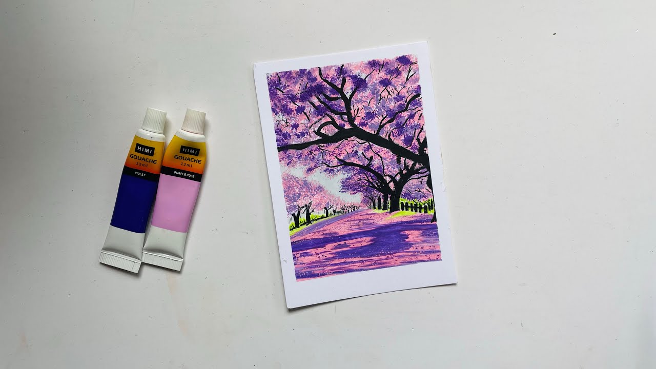 Easy landscape painting for beginners | detailed painting tutorial for ...