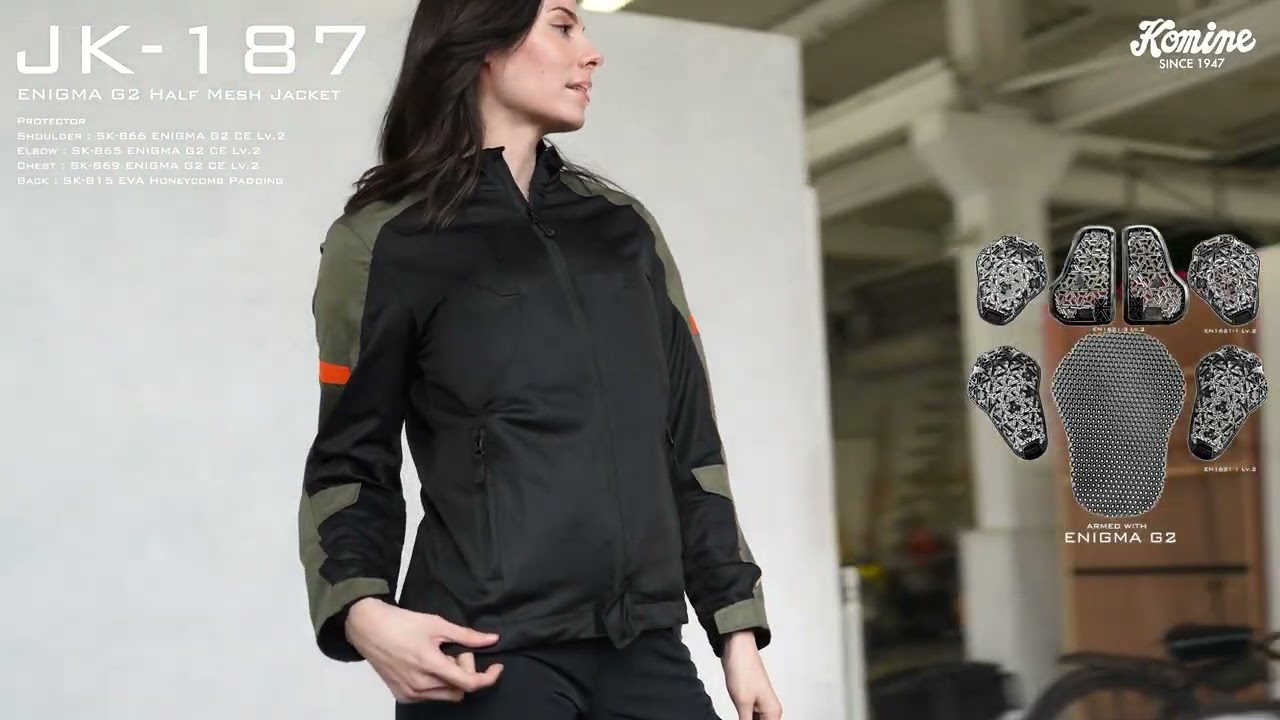 涼様　② コミネ JK-187 ENIGMA G2 Half Mesh Jacket - YouTube
