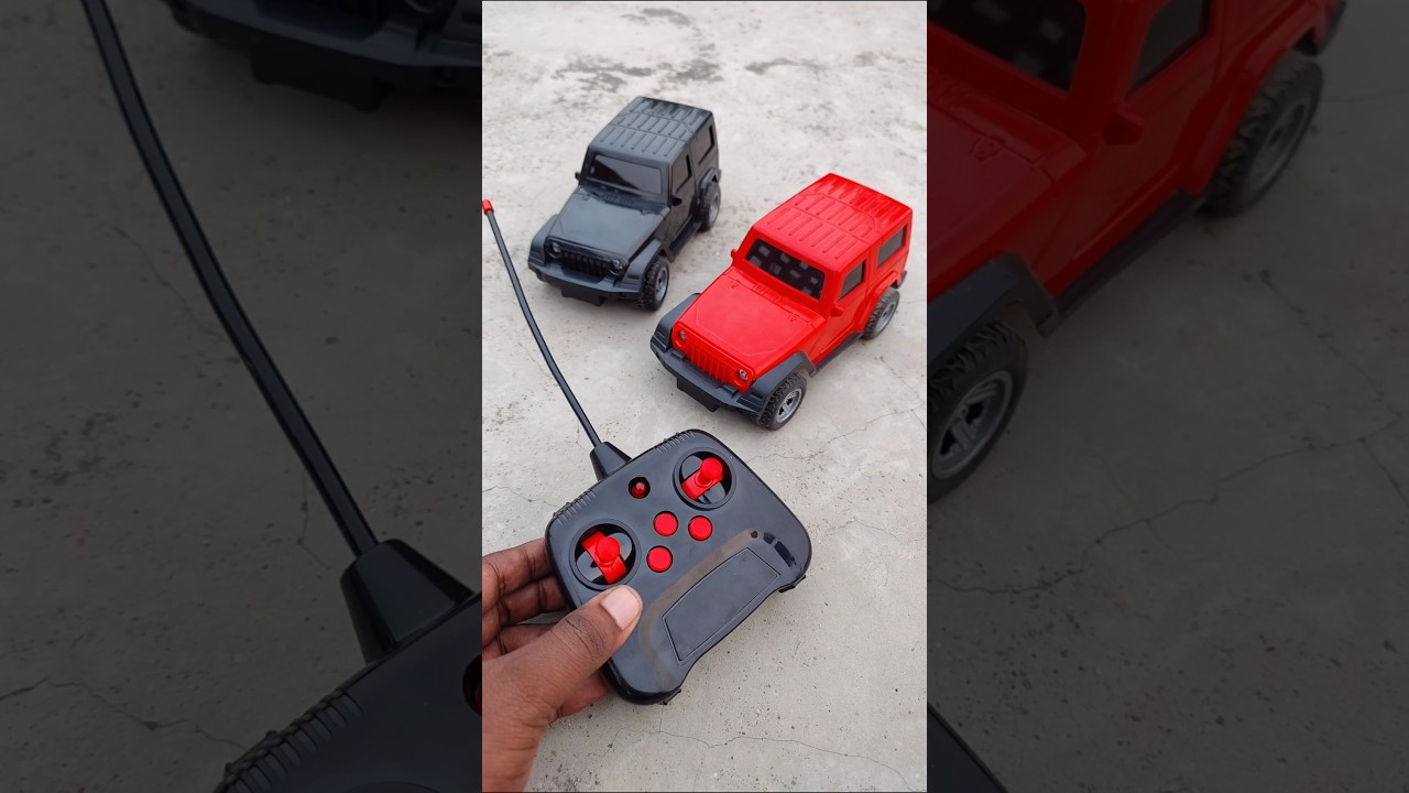 Black vs Red Mahindra Thar RC Car Remote Control Toys Video 