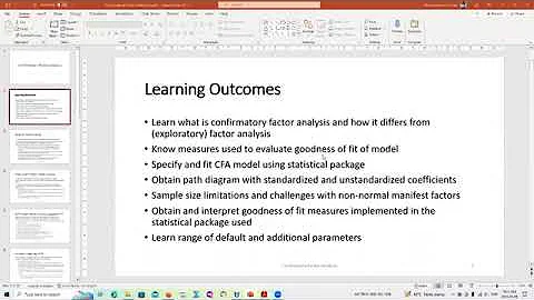Confirmatory Factor Analysis - part 1 - Basics