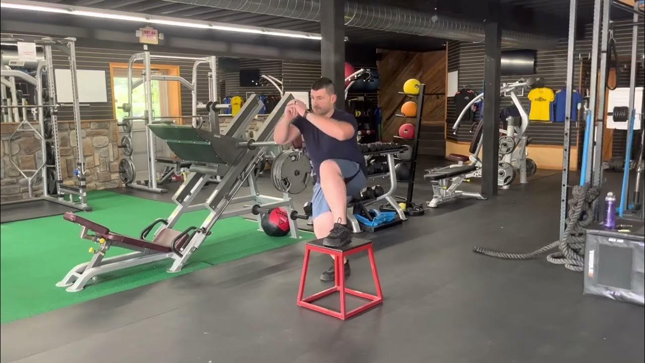 Single leg box step downs quads glutes YouTube