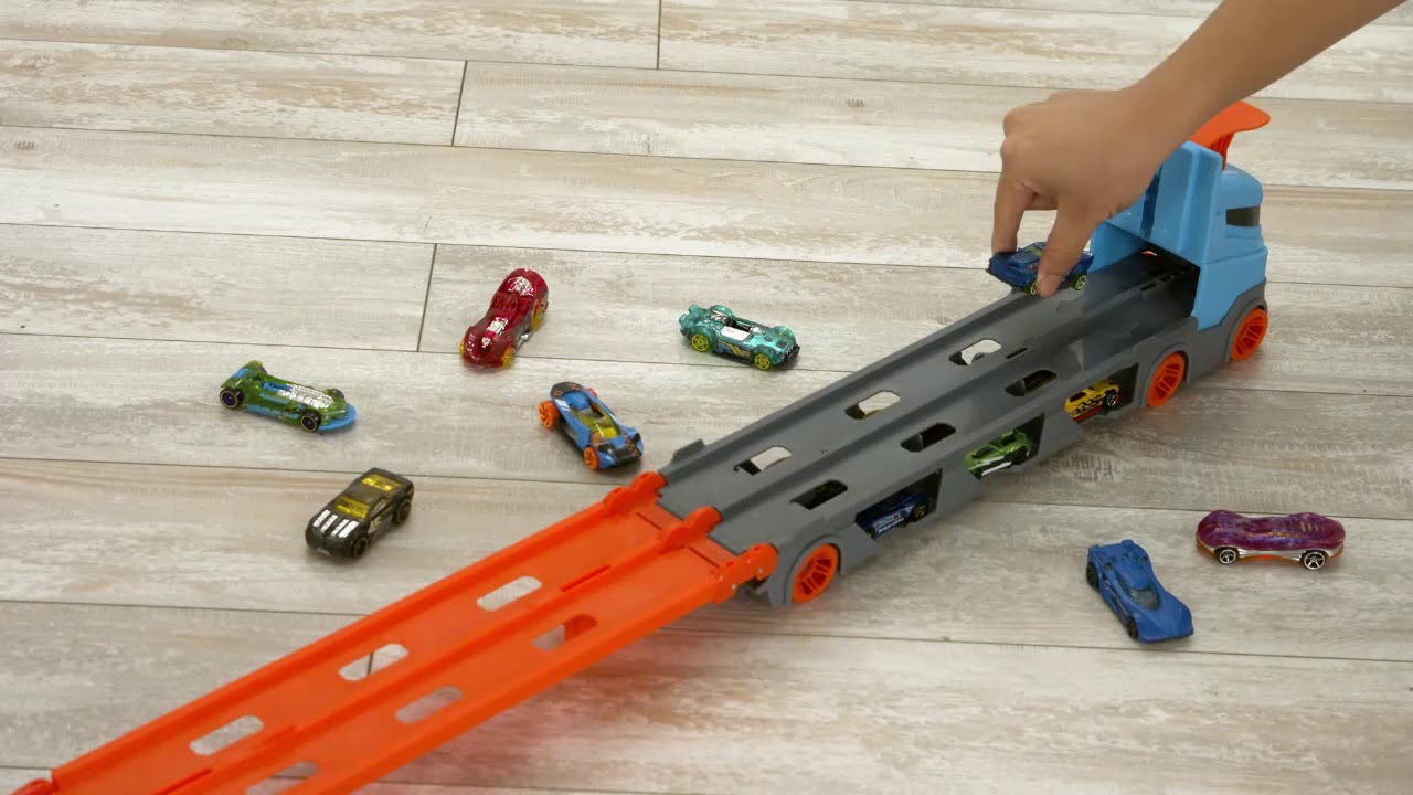 Pista Hot Wheels City - Speedway Hauler - Caminhão com Pista de