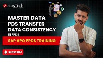 Master data PDS transfer, Data consistency in PPDS | SAP APO PPDS Training | ZaranTech